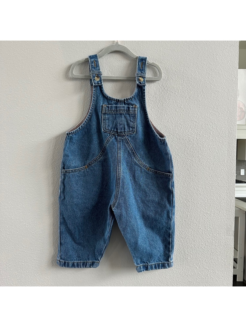 The Simple Folk The Oversized Denim Dungaree Kids Size 18-24 M